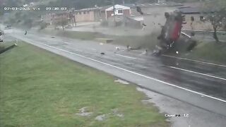 Driver Ejected During Rollover Crash In Colombia