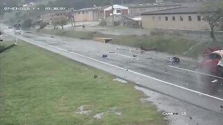 Driver Ejected During Rollover Crash In Colombia