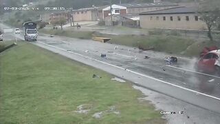 Driver Ejected During Rollover Crash In Colombia
