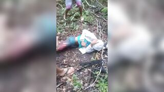 Thief Gets Clubbed By Masked Thugs In The Woods