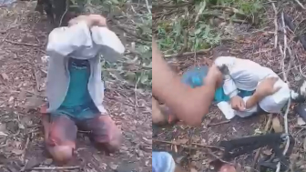 Thief Gets Clubbed By Masked Thugs In The Woods