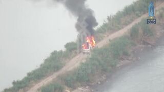 HTS Destroy Syrian Militia Vehicle Killing Crew (2020)