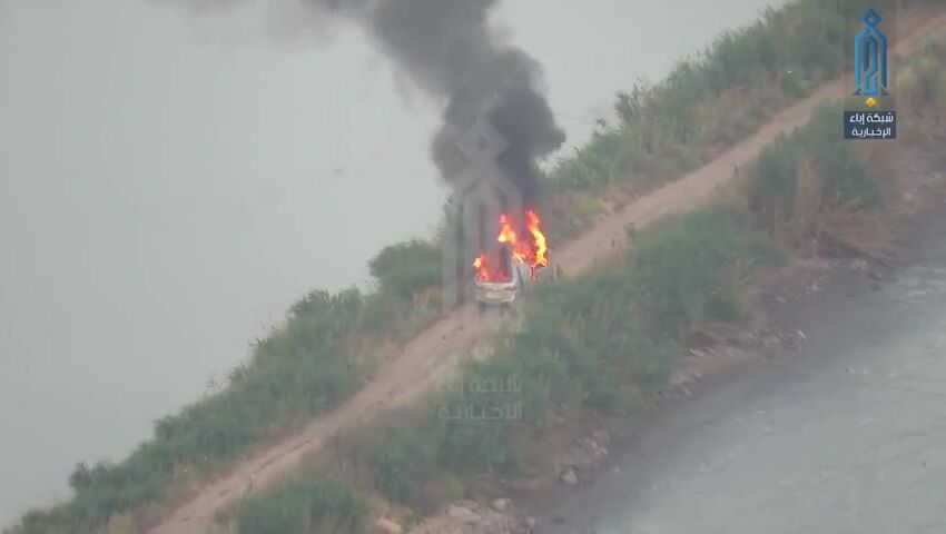 HTS Destroy Syrian Militia Vehicle Killing Crew (2020)