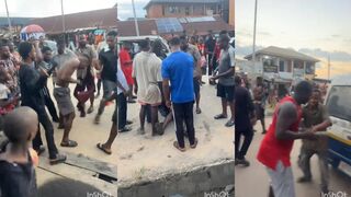 Thief Attacked By Angry Mob
