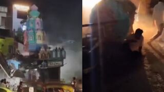 Temple Dome Collapses Killing One In India