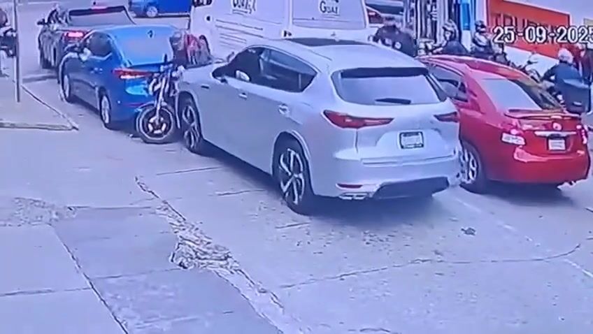 Motorist  hit with car