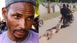 Notorious Gang Leader Killed And Dragged By Vigilantes In Nigeria