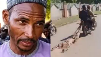 Notorious Gang Leader Killed And Dragged By Vigilantes In Nigeria