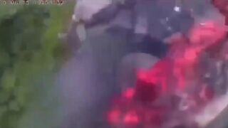 EXTREME GORE! Russian ATV driver gets DELETED!