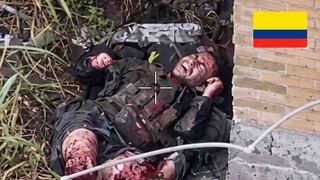 Colombian merc crying after losing his legs (Like a bitch)