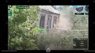 Two UAF ground robots with 50cal Browning machineguns destroy 5 pedoruzzians in house