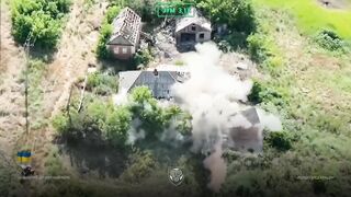 Two UAF ground robots with 50cal Browning machineguns destroy 5 pedoruzzians in house