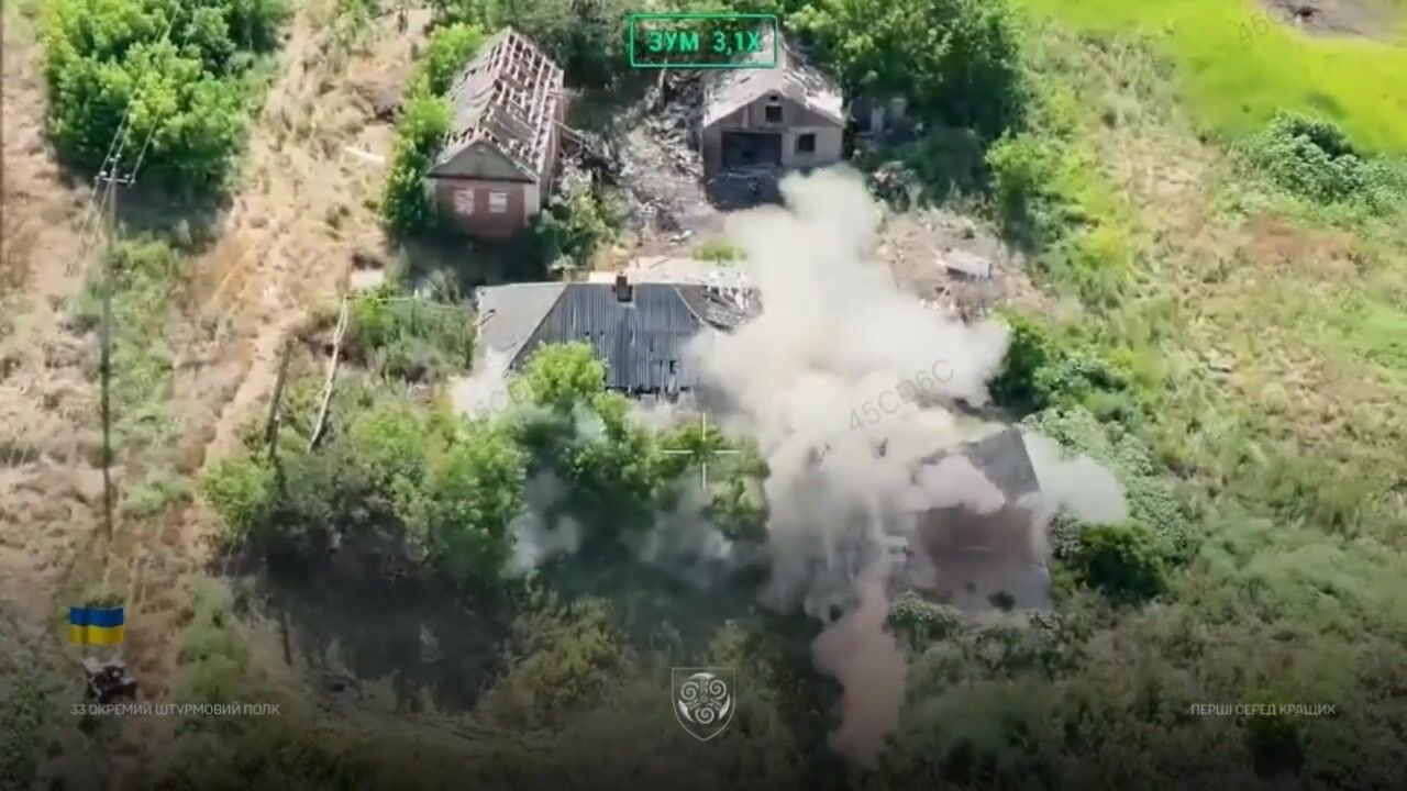 Two UAF ground robots with 50cal Browning machineguns destroy 5 pedoruzzians in house