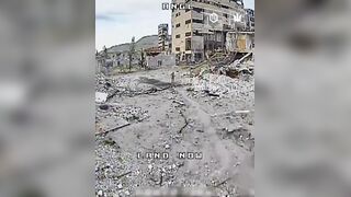 Dirty katsap tried to runaway from ambush drone, but failed