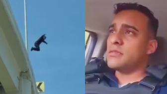 Mexican Cop Records A Video Before Jumping From An Overpass In Guanajuato