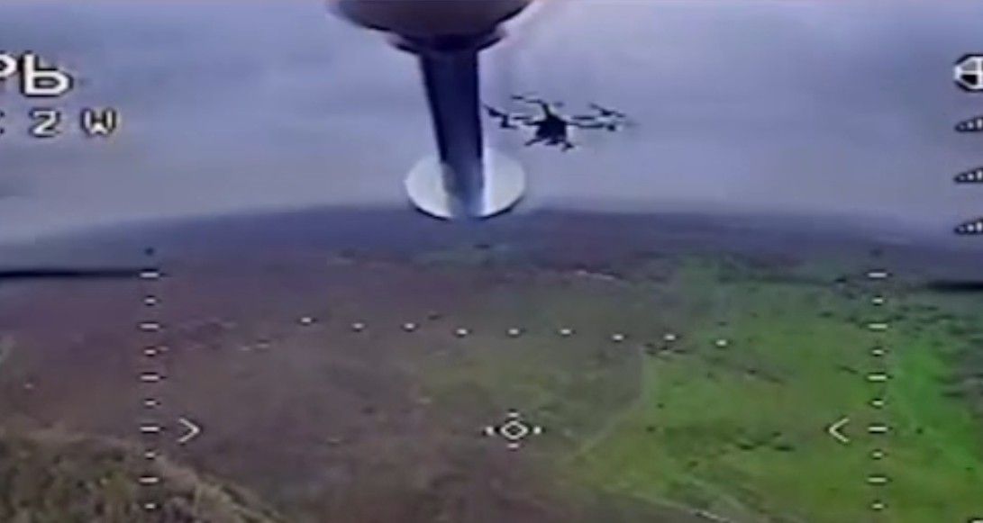 Russian drones hunting Ukrainian drones.