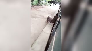 Man Disappears  Between Train And Platfrom