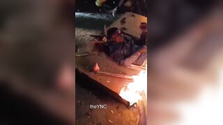 Caught With A Stolen Motorcycle Man Tortured By Vigilantes