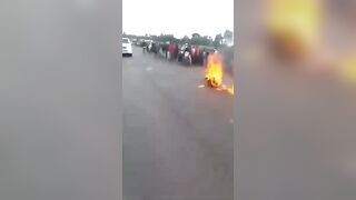 Naked Thief Set On Fire In Public {CLASSIC VIDEO}
