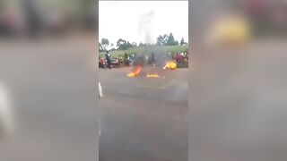 Naked Thief Set On Fire In Public {CLASSIC VIDEO}