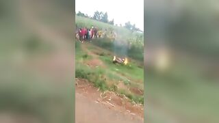 Naked Thief Set On Fire In Public {CLASSIC VIDEO}