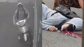 Female Moped Rider Makes A Fatal Mistake