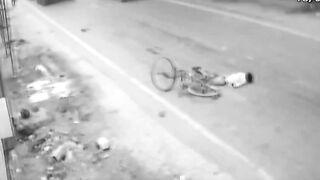 Cyclist Loses Balance And Falls Under Mixer Truck, Dies Instantly