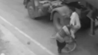 Cyclist Loses Balance And Falls Under Mixer Truck, Dies Instantly