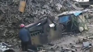Worker efficiently decapitates himself with machine in china.