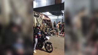 Off Duty Cop Riding Motorcycle Dies After Crashing Into Garbage Truck (Aftermath)