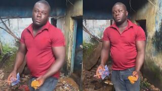 Man Caught Defecating in an Uncompleted House And Forced To Stuff His Shit In His Pockets