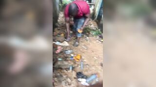 Man Caught Defecating in an Uncompleted House And Forced To Stuff His Shit In His Pockets
