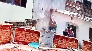 Worker Breaking A Slab Gets Electrocuted And Killed In India