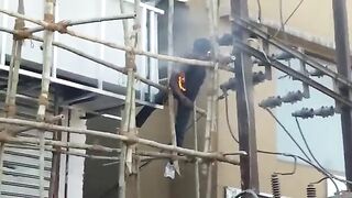 Electrician is electrocuted and burned completely to the bone!