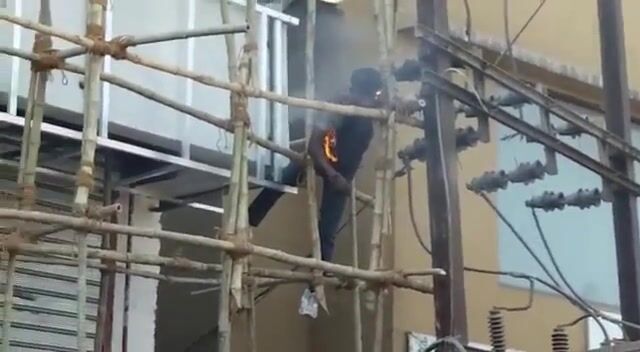 Electrician is electrocuted and burned completely to the bone!