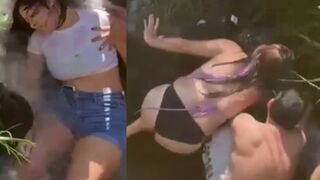 Biker Dies and  Girlfriend Injured After Falling Into River