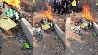 Thief Burned Alive By Mob In Nigeria