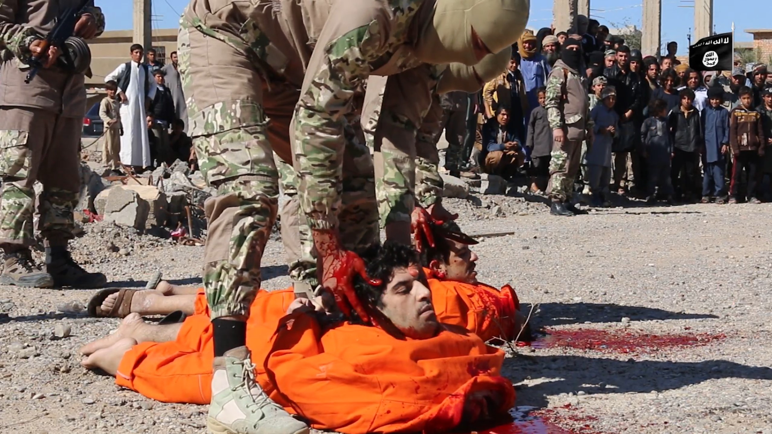 Beheadings + 5 throats slit + 2(3) gun executions