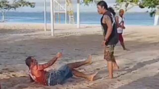 Man Makes Last Steps Before  Dying After Being Stabbed On The Beach