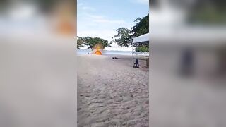Man Makes Last Steps Before  Dying After Being Stabbed On The Beach