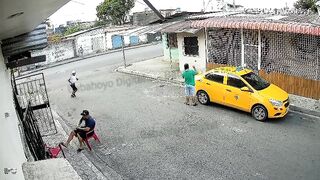 Man Talking On Phone Surprised By Gunman In Broad Daylight