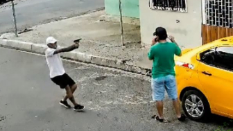 Man Talking On Phone Surprised By Gunman In Broad Daylight