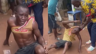 Man Caught Stealing And Punished By Vendors