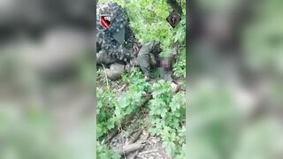 UA SOF near Donetsk got a katsap from Transsexualia, and intel from his corpse