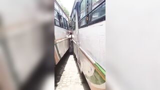 Woman Crushed Between Two Buses Dies