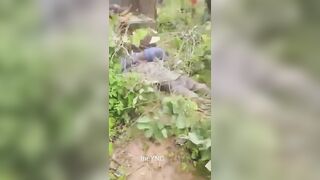Bandits Beaten To Death, Set On Fire By Group Of Vigilantes