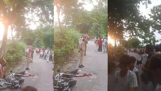 Head melted into pavement