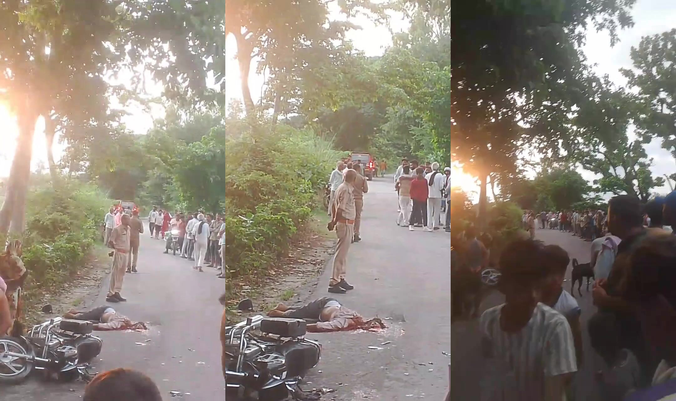 Head melted into pavement
