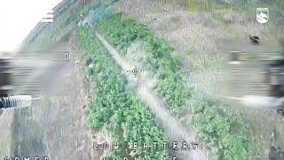 Destroying of a pedoruzzian tank assault on Dobropillya sector