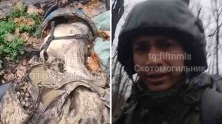 Colombian volunteer shows dead Ukrainians.